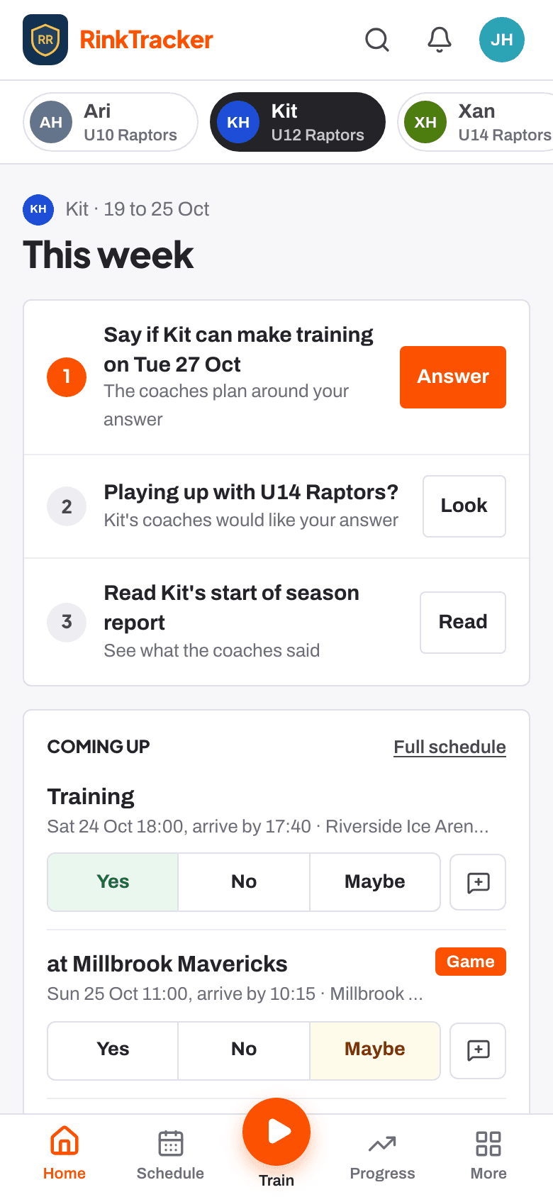 This week on a phone, with the playing-up proposal for the family to answer.